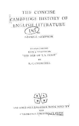خرید و دانلود نسخه کامل کتاب The Concise Cambridge History of English Literature