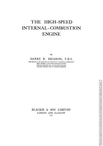 خرید و دانلود نسخه کامل کتاب The High-Speed Internal Combustion Engine