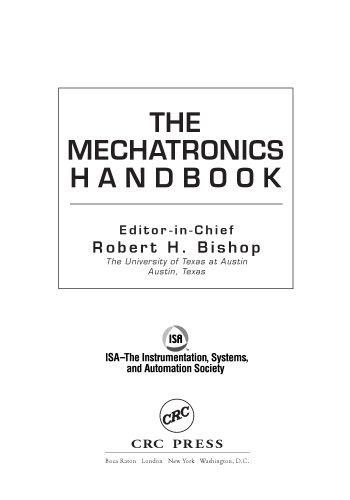خرید و دانلود نسخه کامل کتاب The Mechatronics Handbook