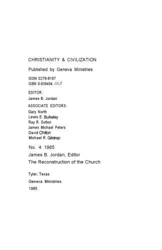 خرید و دانلود نسخه کامل کتاب The Reconstruction of the Church (Christianity & Civilization #4)