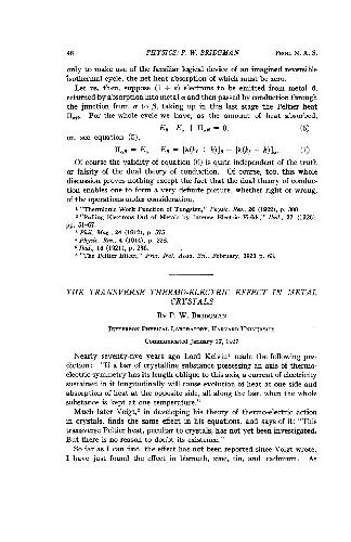 خرید و دانلود نسخه کامل کتاب The Transverse Thermo-Electric Effect in Metal Crystals