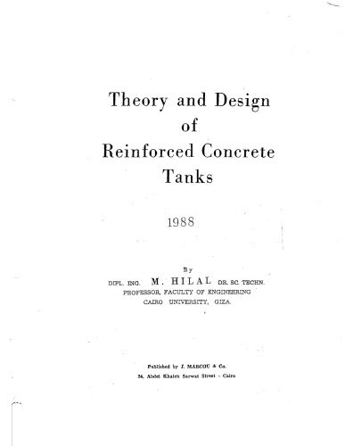 خرید و دانلود نسخه کامل کتاب Theory and design of reinforced concrete tanks