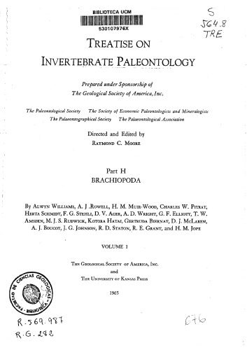 خرید و دانلود نسخه کامل کتاب Treatise on Invertebrate Paleontology – Part H – Brachiopoda