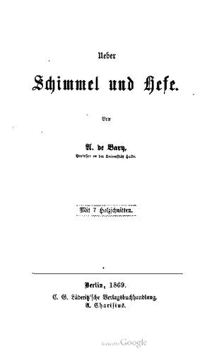 خرید و دانلود نسخه کامل کتاب Über Schimmel und Hefe