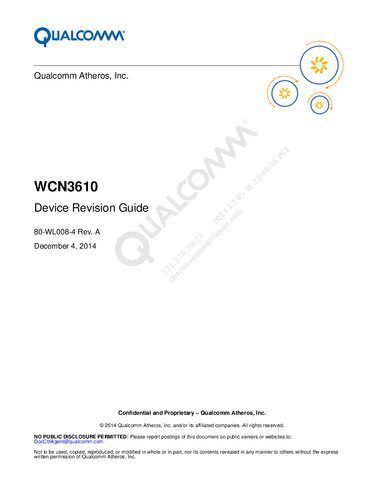 خرید و دانلود نسخه کامل کتاب WCN3610 Device Revision Guide