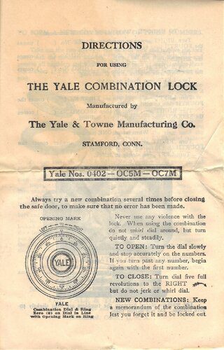 خرید و دانلود نسخه کامل کتاب Yale OC5M – OC7M Combination Lock Instructions