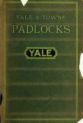 خرید و دانلود نسخه کامل کتاب Yale & Towne Padlocks Catalog 1908