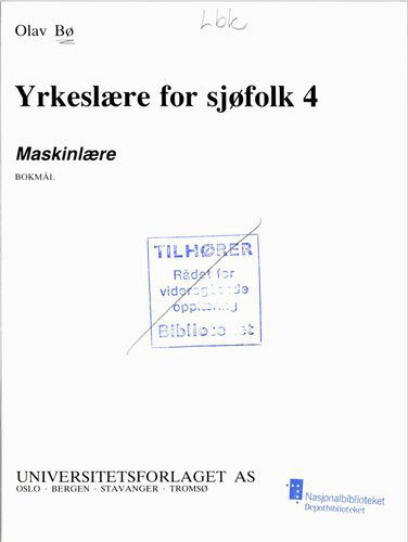 خرید و دانلود نسخه کامل کتاب Yrkeslære for sjøfolk 4 : Maskinlære