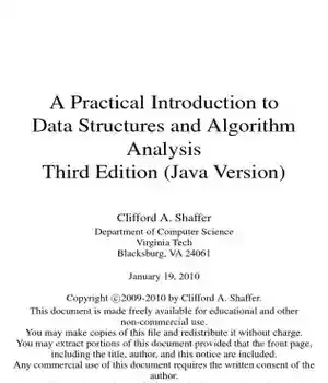 دانلود کتاب A Practical Introduction to Data Structures and Algorithm Analysis Third Edition (Java Version