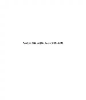 دانلود کتاب Analytic SQL in Server 2014/2016