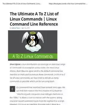 دانلود کتاب BASH SCRIPT Linux Command Line Reference