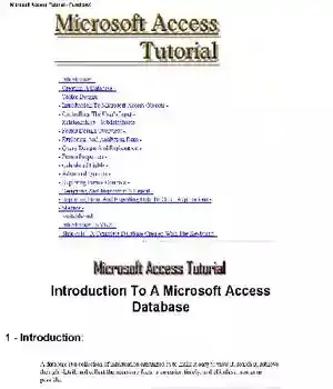 دانلود کتاب Database Design Microsoft Access Tutorial