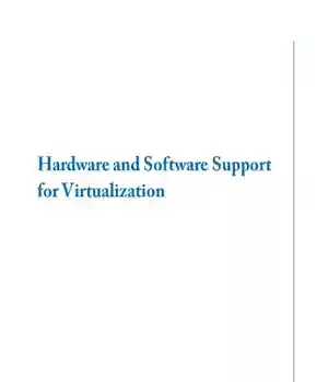 دانلود کتاب Hardware and software support for virtualization