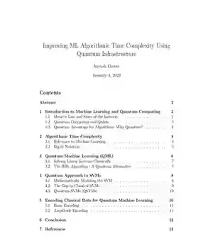 دانلود کتاب Improving ML Algorithmic Time Complexity Using Quantum Infrastructure