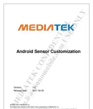 دانلود کتاب MT6573 (after 20MP) Android Sensor Customization – ( 20