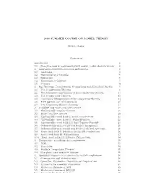 دانلود کتاب Model Theory [Lecture notes