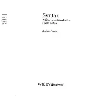 دانلود کتاب Syntax: A Generative Introduction